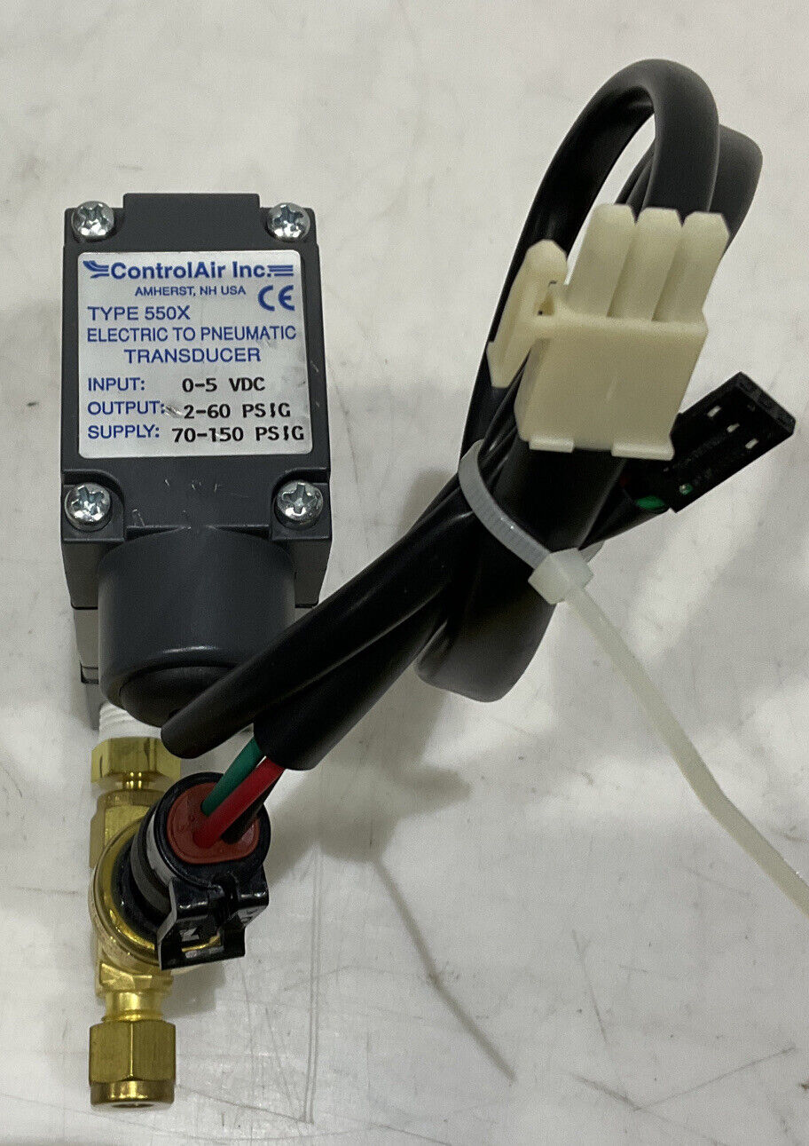 CONTROLAIR 550X 0-5VDC 2-60 PSIG ELECTRIC TO PNEUMATIC TRANSDUCER 373