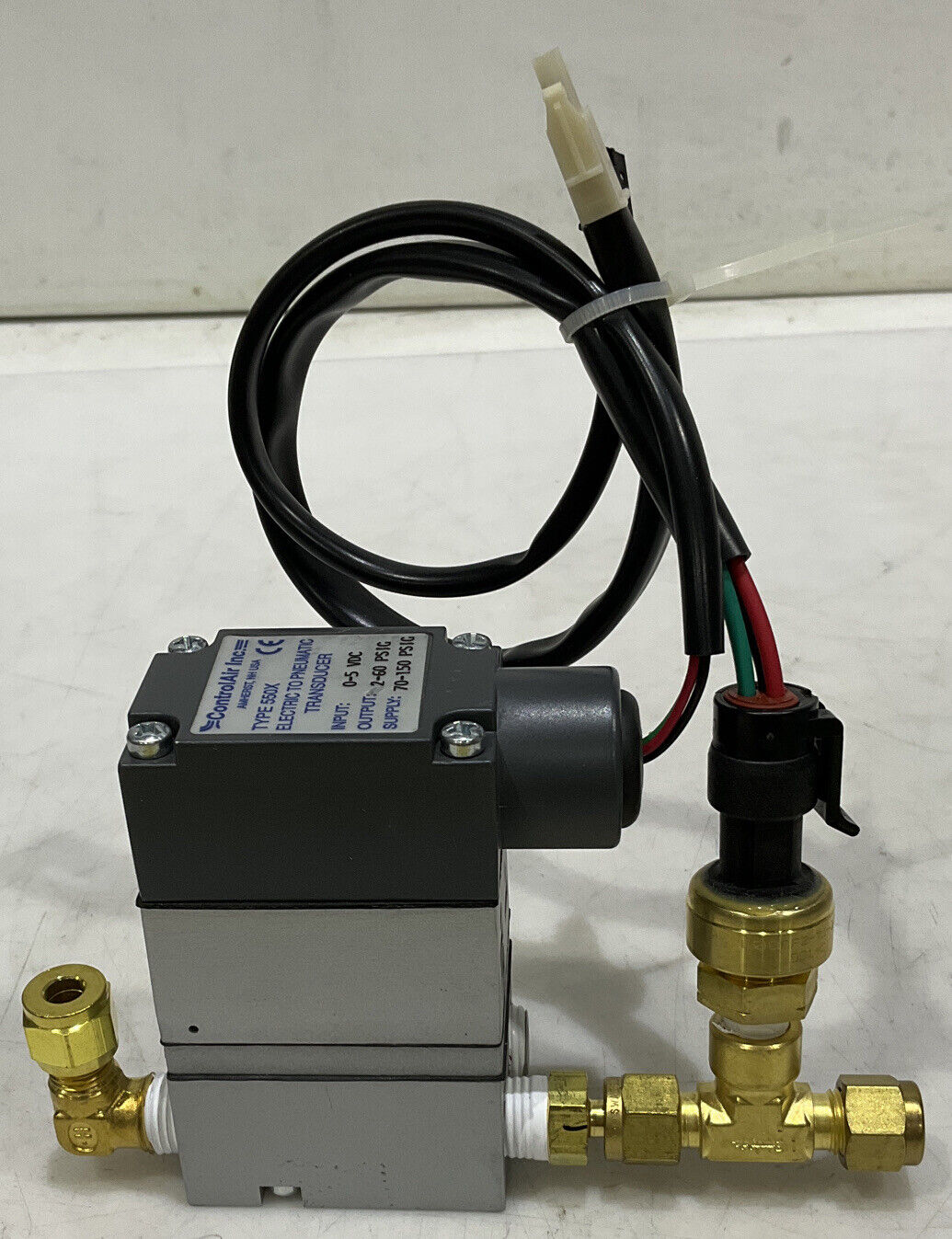 CONTROLAIR 550X 0-5VDC 2-60 PSIG ELECTRIC TO PNEUMATIC TRANSDUCER 373