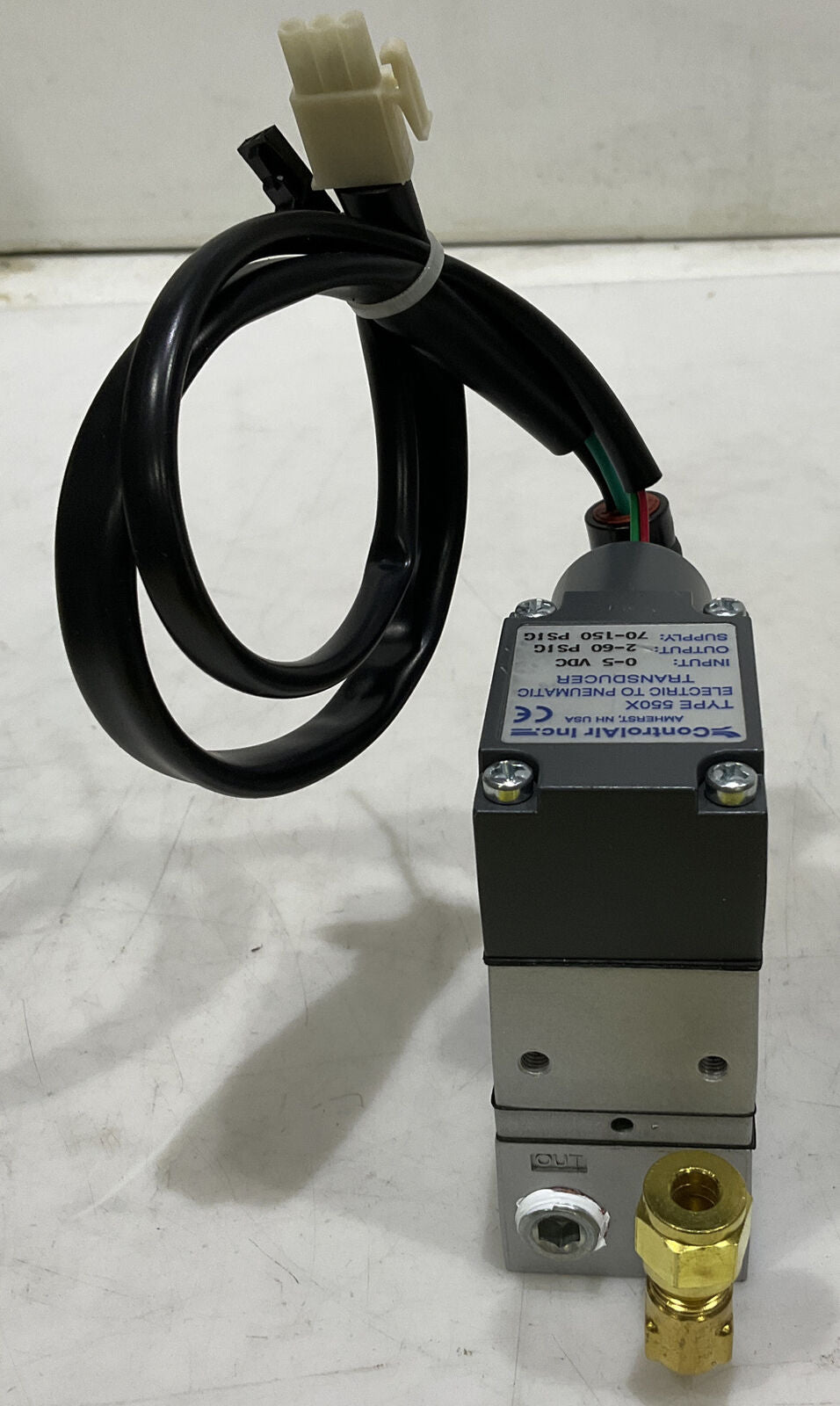 CONTROLAIR 550X 0-5VDC 2-60 PSIG ELECTRIC TO PNEUMATIC TRANSDUCER 373