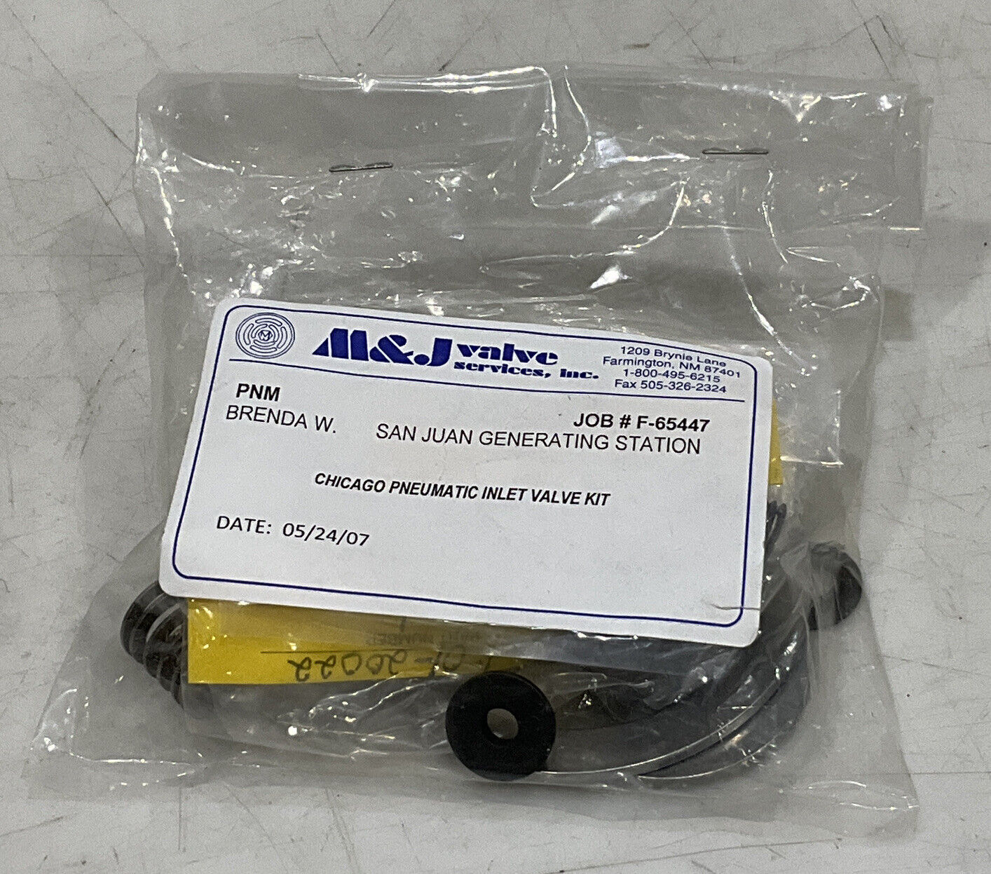 CHICAGO 1-01-30037/2-01-30037/1-01-20022 PNEUMATIC INLET VALVE KIT 373