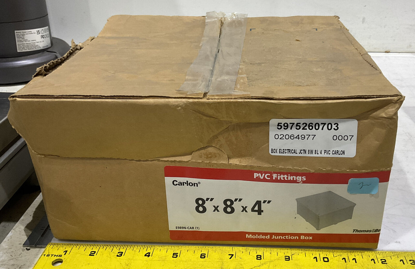 THOMAS AND BETTS E989N-CAR PVC FITTING MOLDED JUNCTION BOX 373