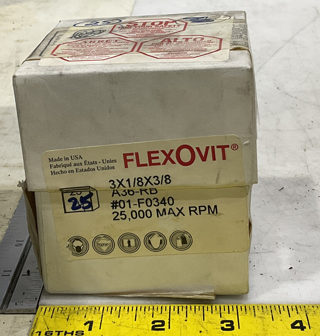 FLEXOVIT A36-RB 01-F0340 GRINDING WHEEL LOT OF 25 373