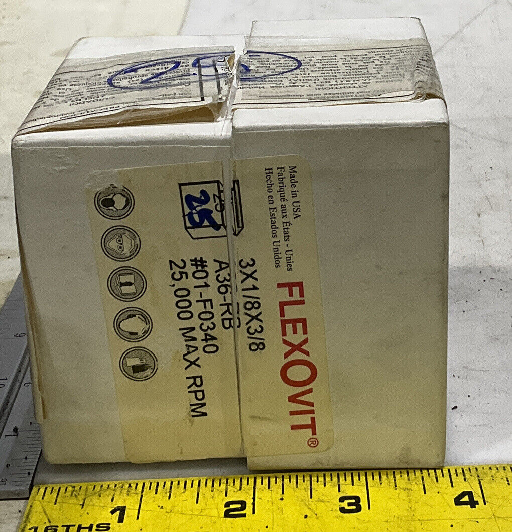 FLEXOVIT A36-RB 01-F0340 GRINDING WHEEL LOT OF 25 373