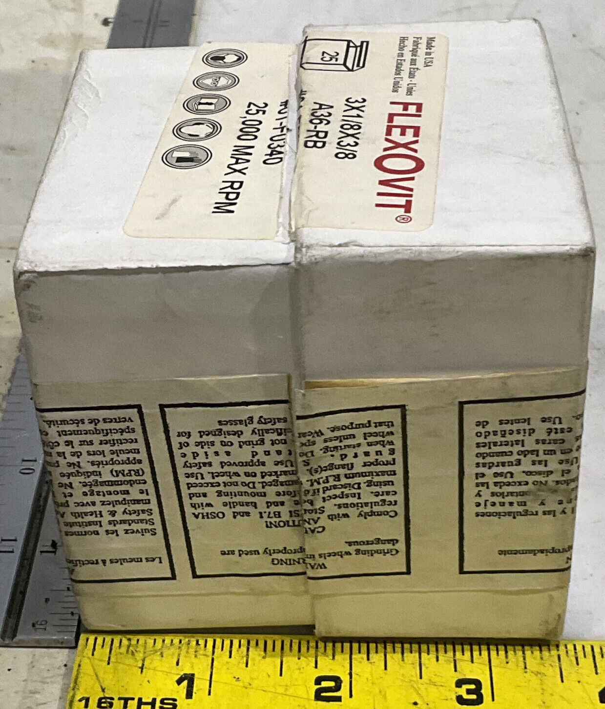 FLEXOVIT A36-RB 01-F0340 GRINDING WHEEL LOT OF 10 373