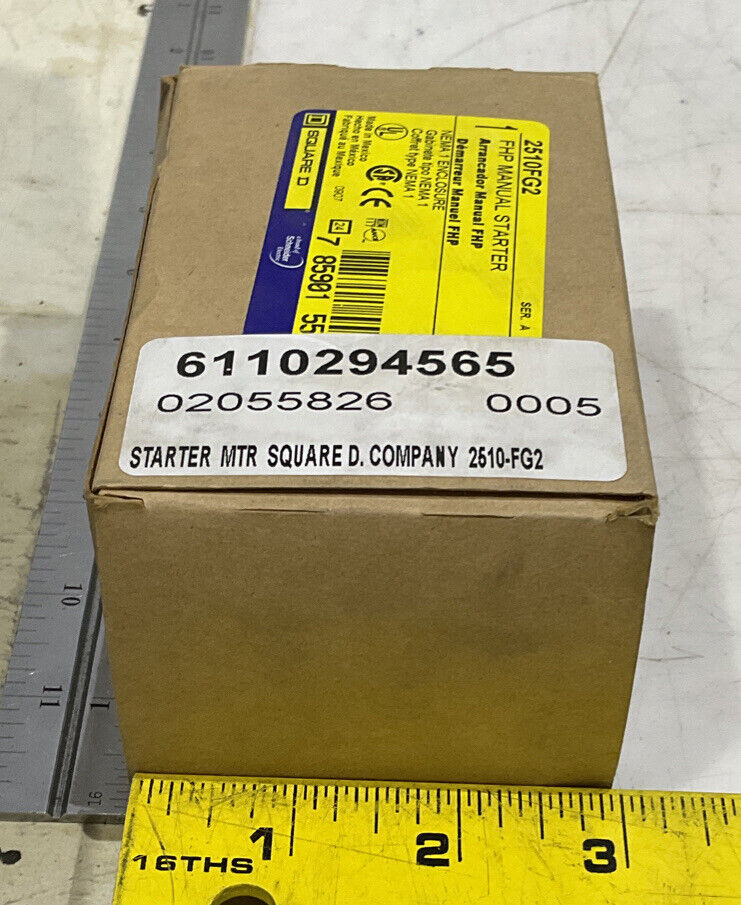 SQUARE D 2510FG2 FHP MANUAL STARTER 373
