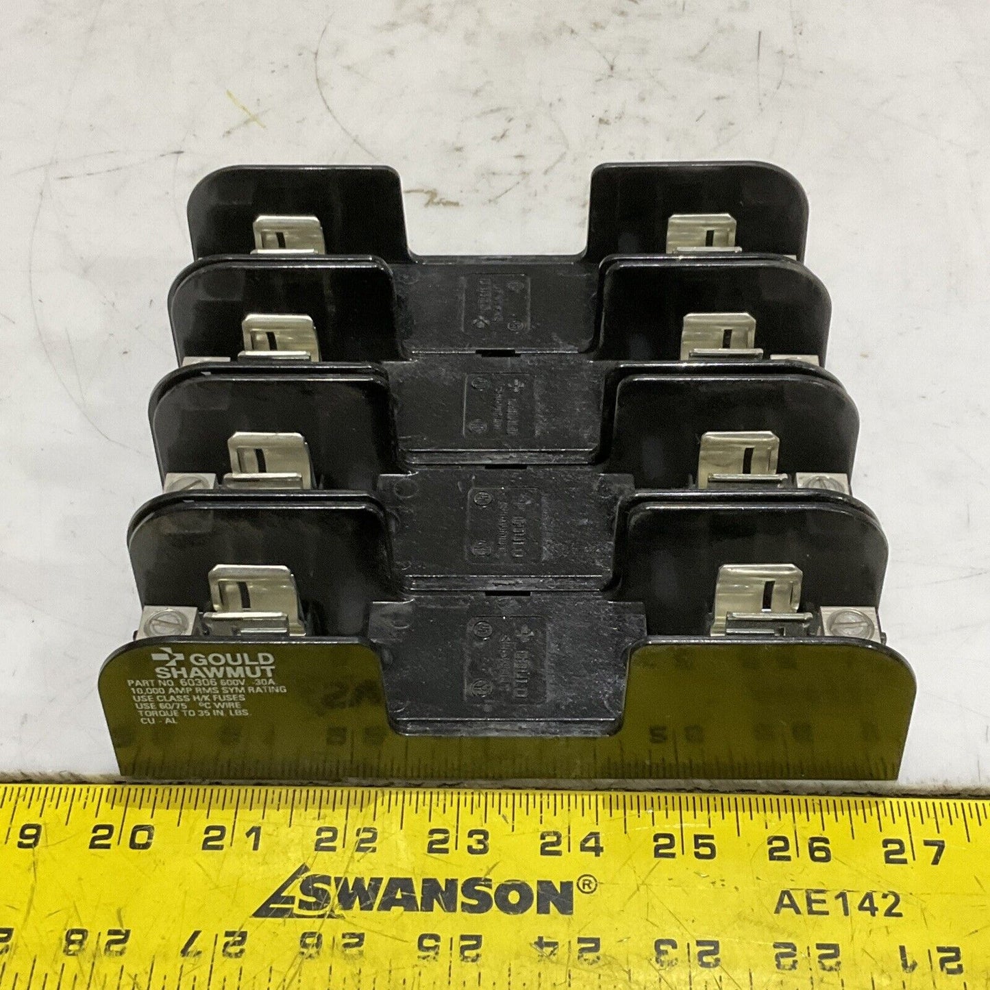 GOULD SHAWMUT 60306 FUSE BLOCK 30 A 600 V LOT OF 4 373
