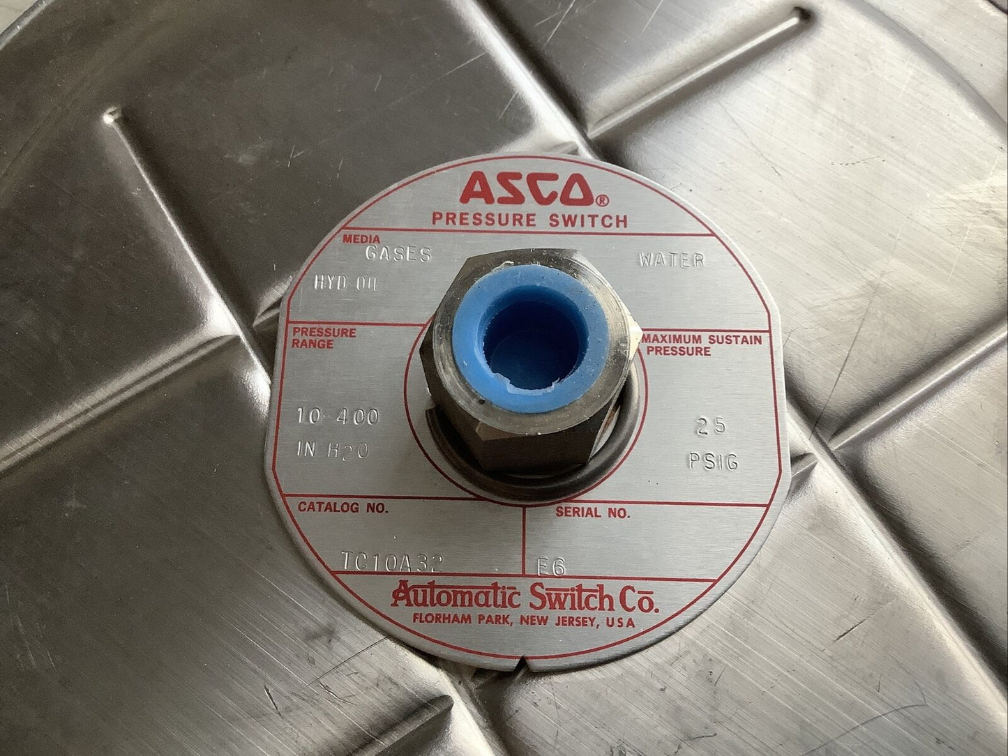 ASCO TC10A32 PRESSURE SWITCH TRANSDUCER 373