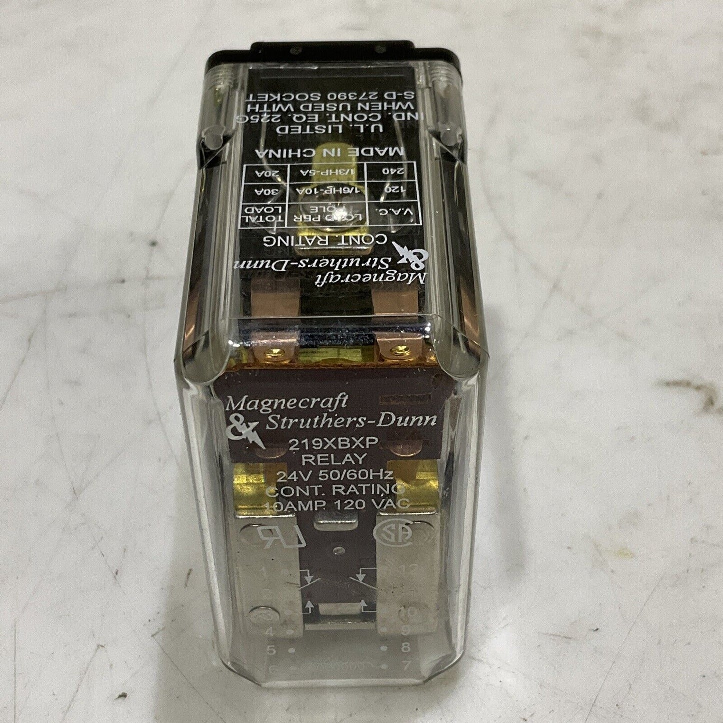 STRUTHERS DUNN 219XBXP DUNCO RELAY 24V 50/60HZ 10AMP 120 VAC LOT OF 4 373