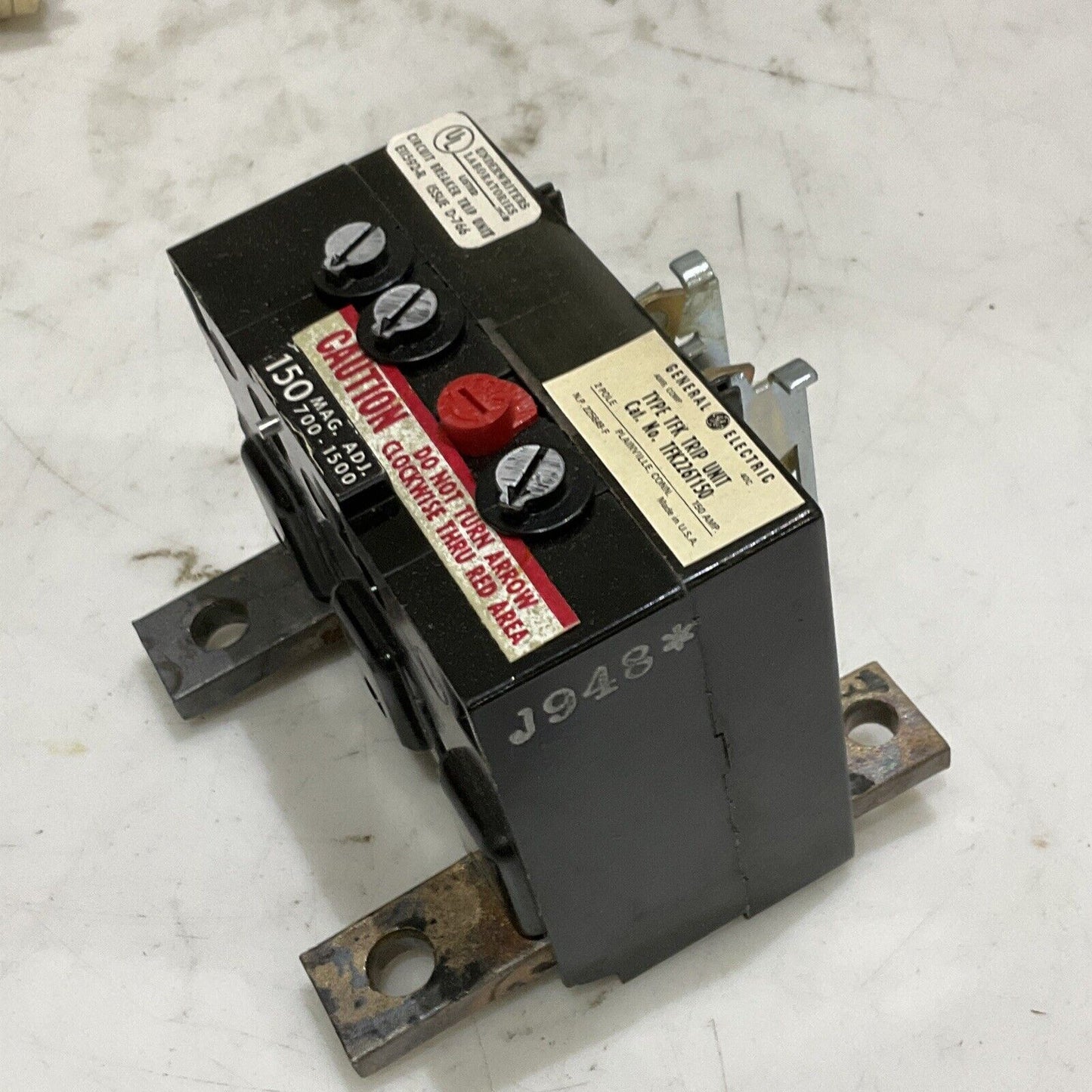 GENERAL ELECTRIC TFK226T150 TRIP UNIT TYPE TFK 2 POLE 600 AC 250 DC 373