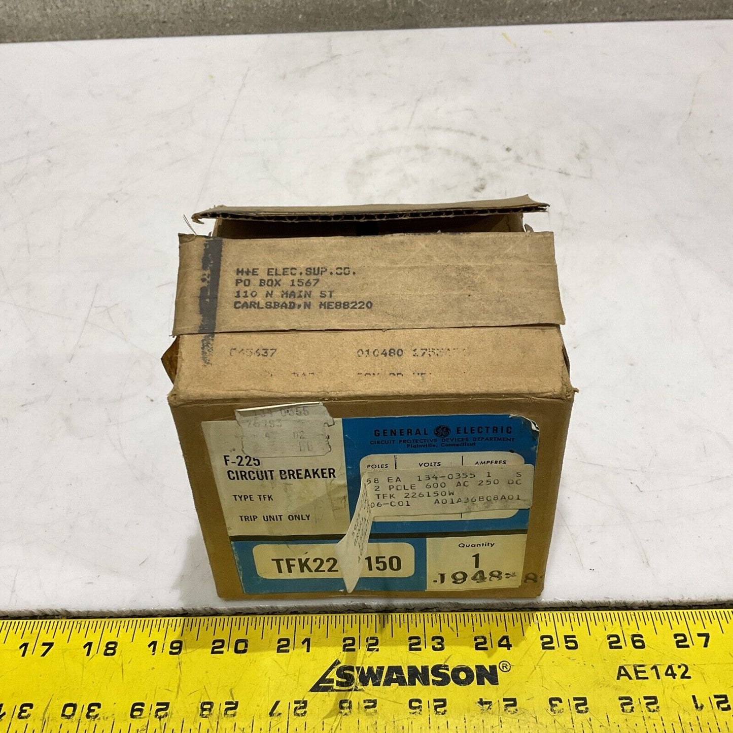 GENERAL ELECTRIC TFK226T150 TRIP UNIT TYPE TFK 2 POLE 600 AC 250 DC 373