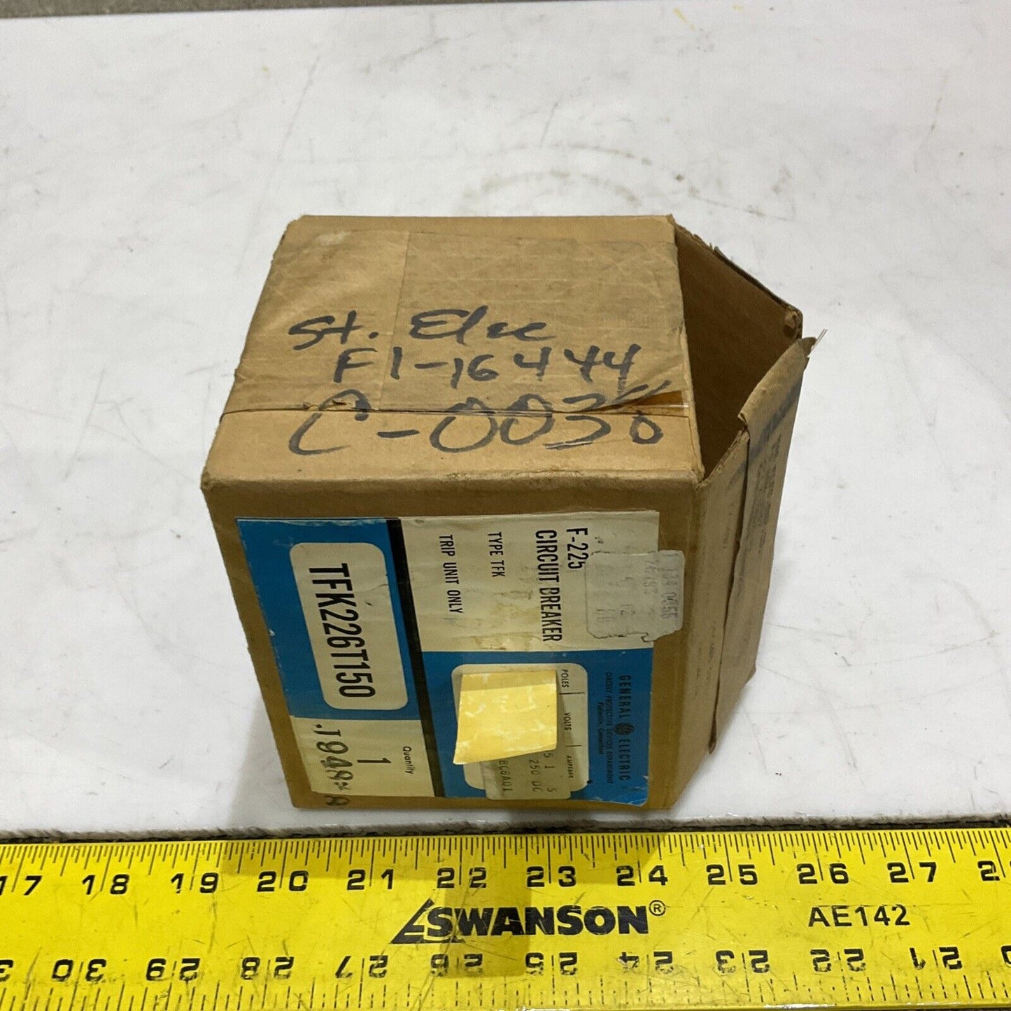 GENERAL ELECTRIC TFK226T150 TRIP UNIT TYPE TFK 2 POLE 600 AC 250 DC 373