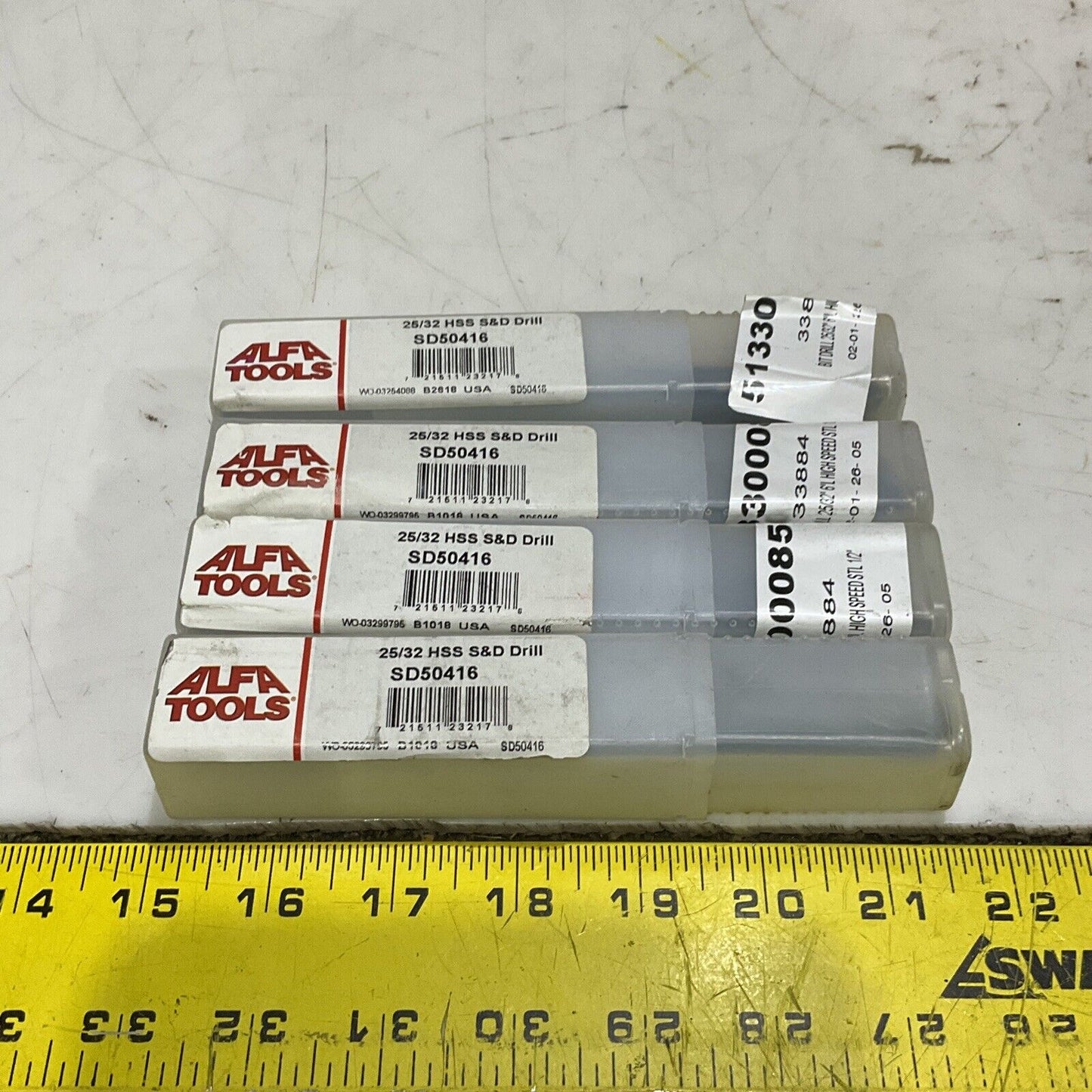 ALFA TOOLS SD50416 DRILL BIT 25/32 HSS S&D LOT OF 4 373