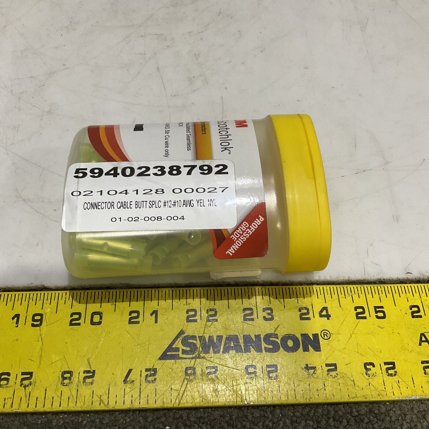 3M SCOTCHLOK MN10BCX 12-10 AWG NYLON INSULATED SEAMLESS BUTT CONNECTORS 373