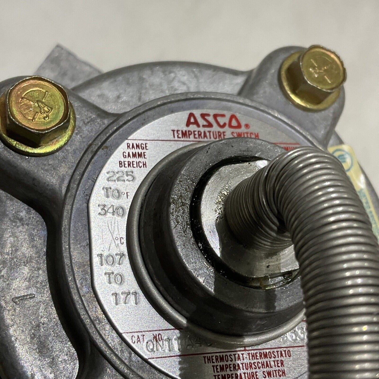 ASCO SB12D QP08 INTERLOGIC TEMPERATURE SWITCH 6’ 225-340 F 373