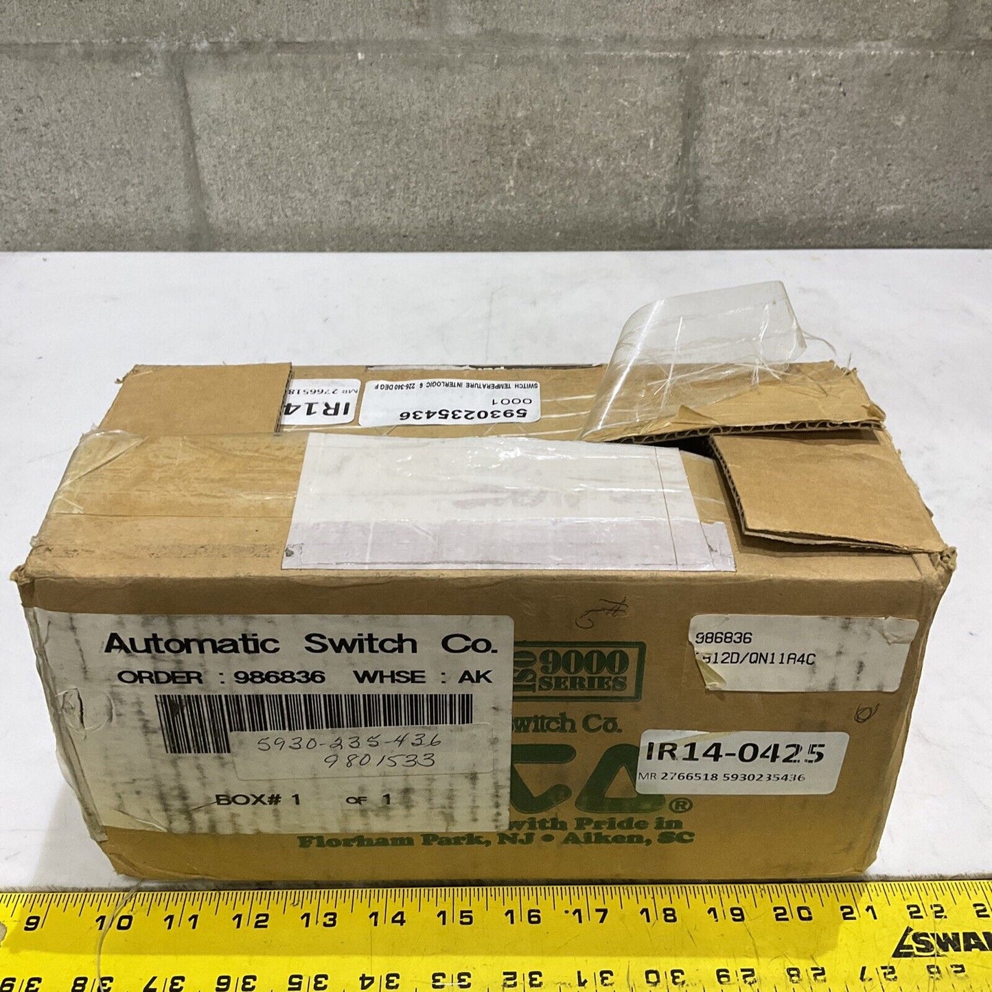 ASCO SB12D QP08 INTERLOGIC TEMPERATURE SWITCH 6’ 225-340 F 373