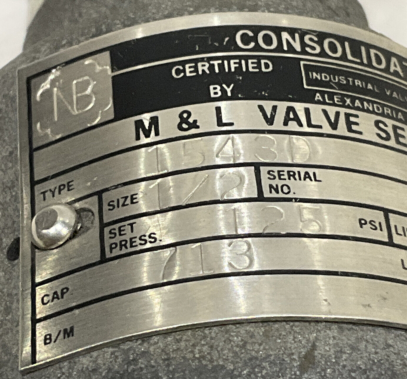CONSOLIDATED 1543D VALVE A128-B VCWW860A 373