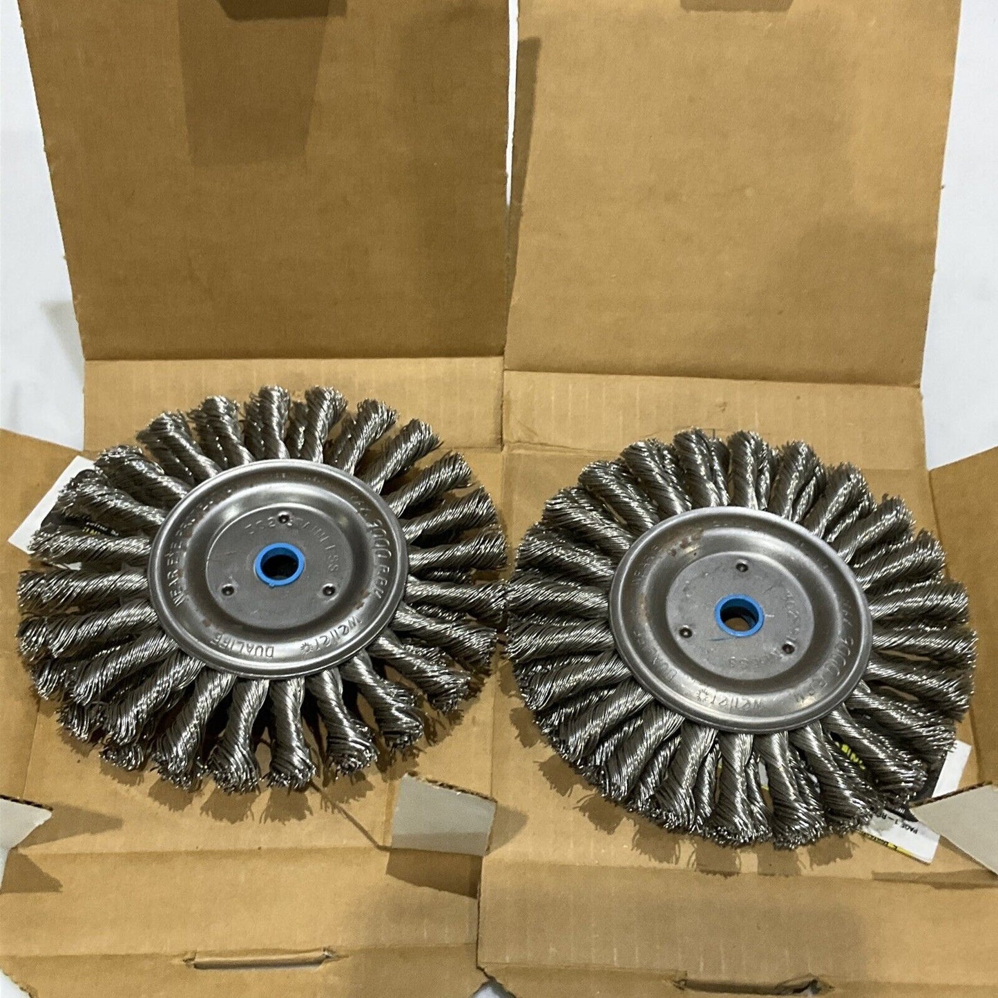 WEILER 08695 CABLE TWIST WIRE WHEEL 6” .023SS WIRE 5/8” A.H (CT-6) LOT OF 5 373