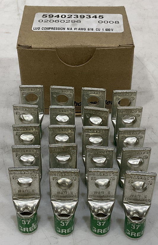 THOMAS AND BETTS CTL1-516 COPPER COMPRESSION LUGS LOT OF 20 373