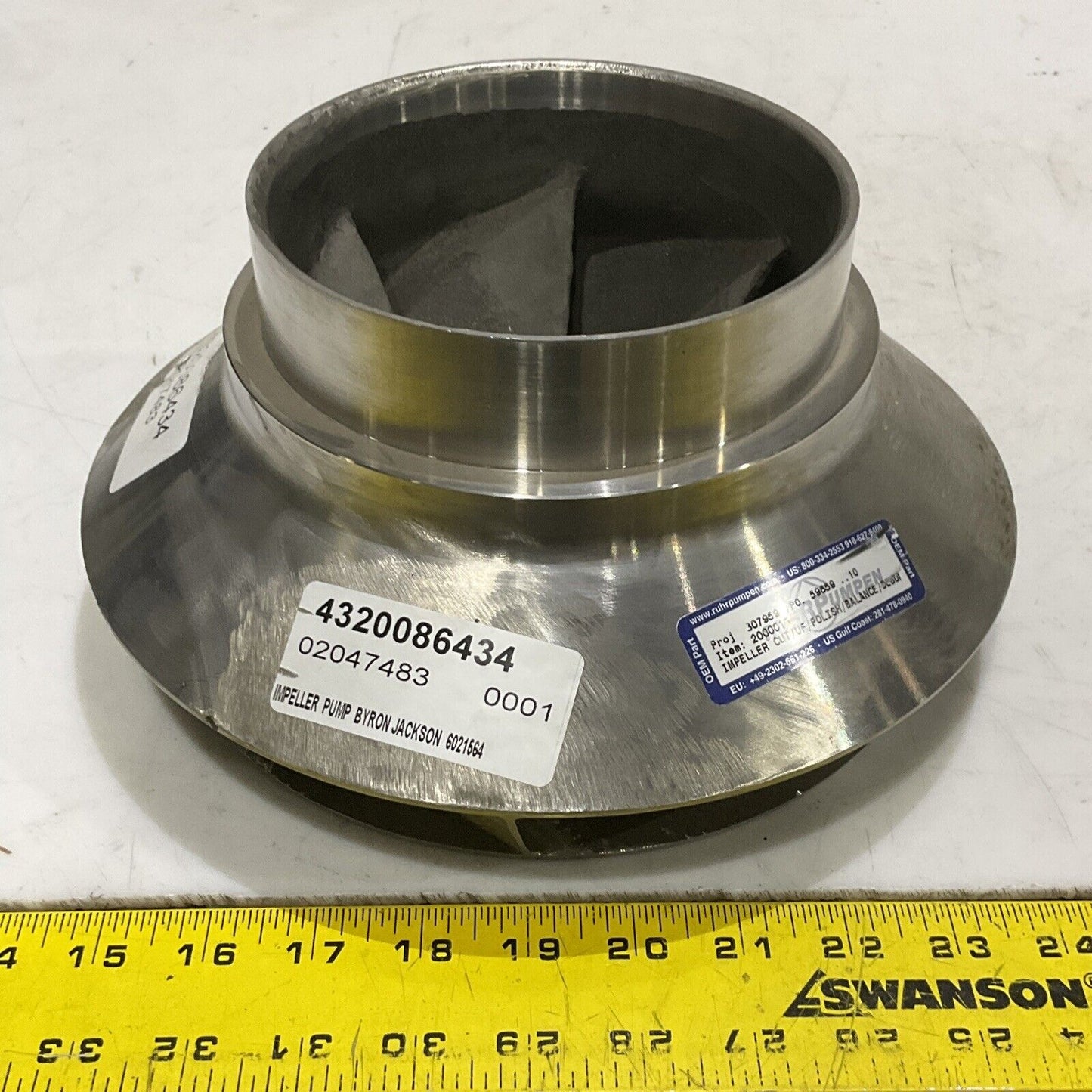 BYRON JACKSON 2000015 6021564 PUMP IMPELLER 6-VANE 373