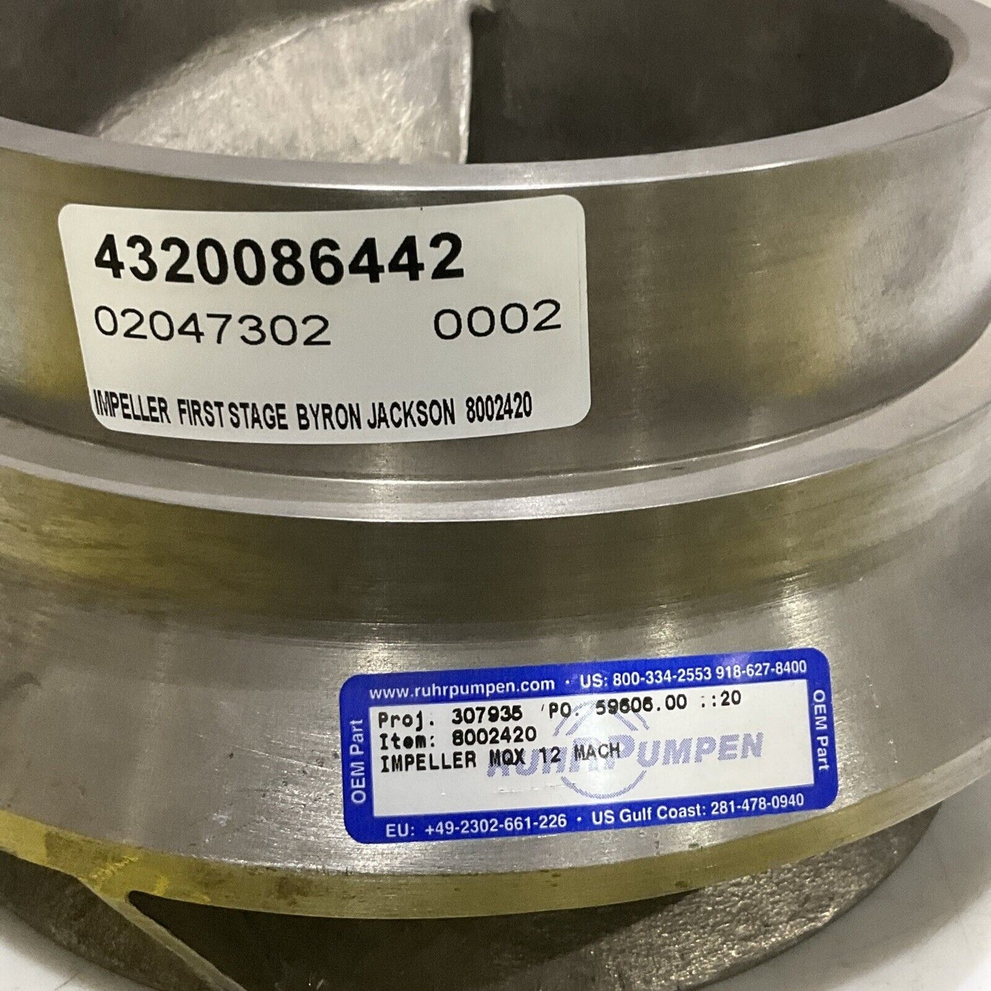 BYRON JACKSON 8002420 3-VANE IMPELLER FRIST STAGE 373