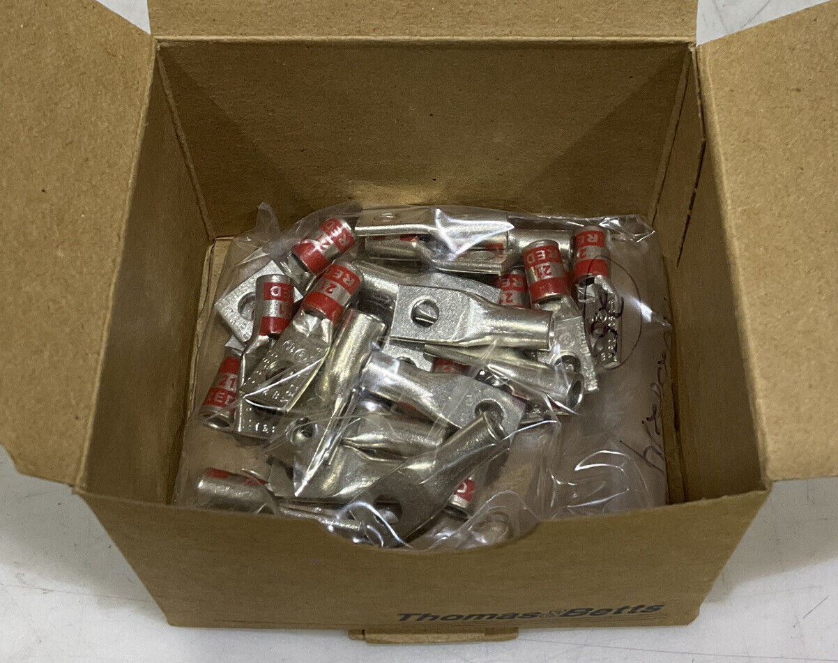 THOMAS AND BETTS 54104 ONE HOLE COPPER LUG SHORT BARREL LOT OF 25 373