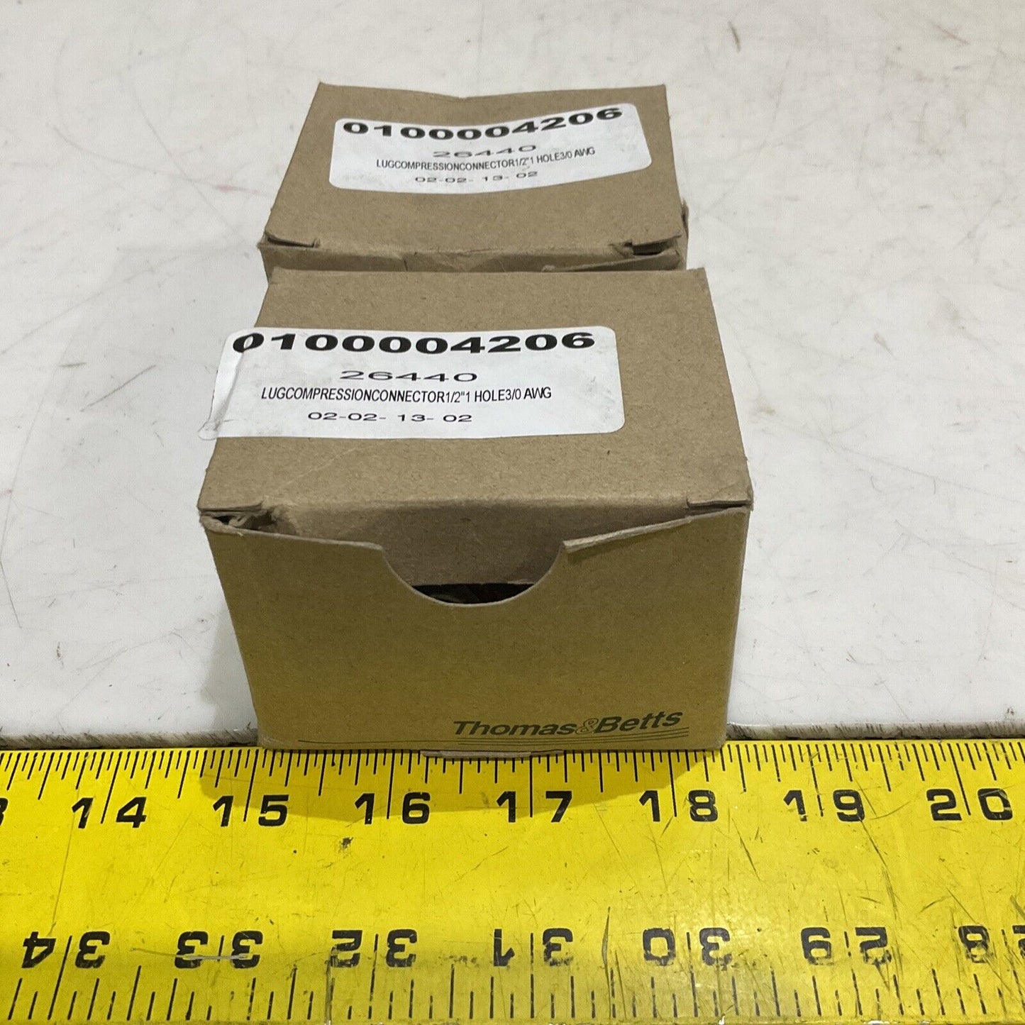 THOMAS & BETTS 54965BE ONE HOLE COPPER LUG LONG BARREL 1/2” LOT OF 20 373