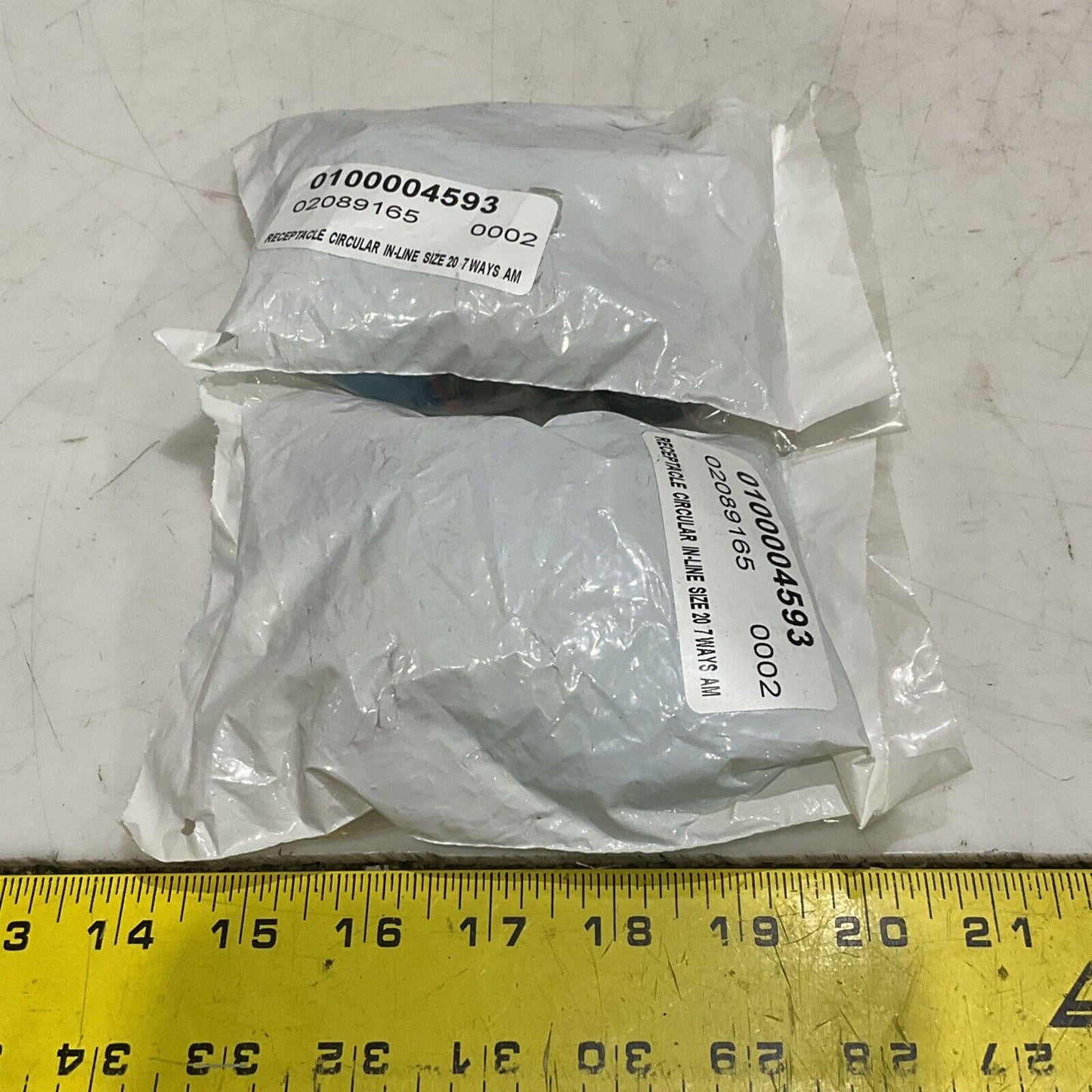 AMPHENOL GTS01CF20-15S CIRCULAR RECEPTACLE IN-LINE SIZE 20 7 WAYS LOT OF 2 373