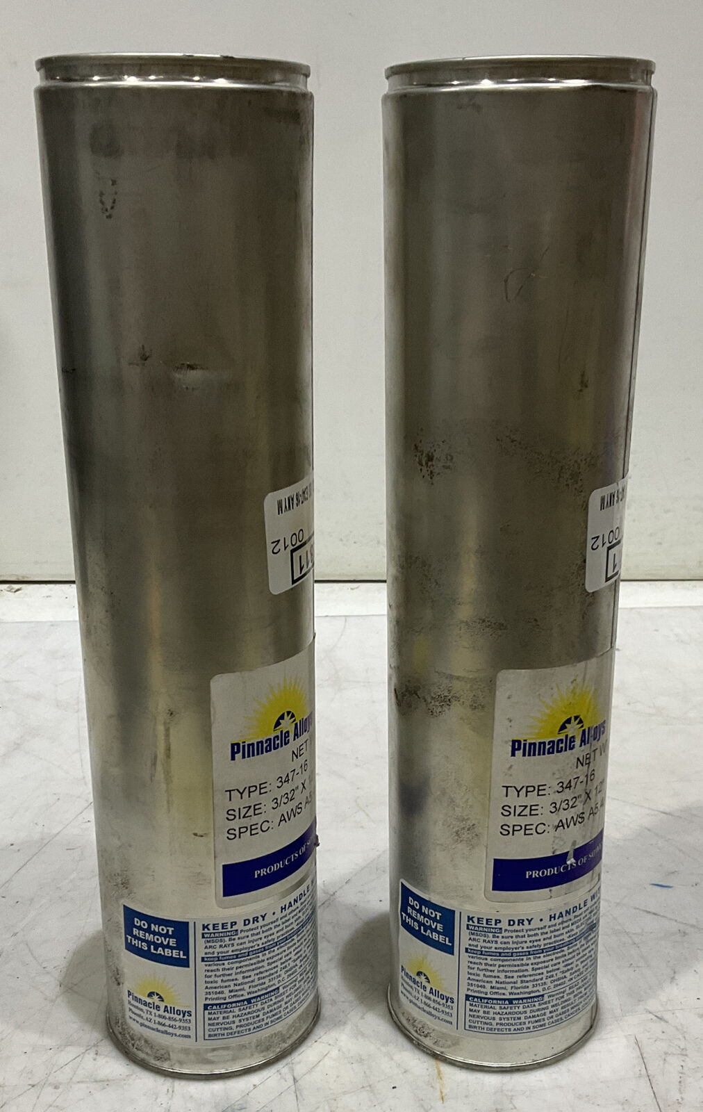 PINNACLE ALLOYS 347-16 8 LB WELDING ELECTRODE LOT OF 2 373