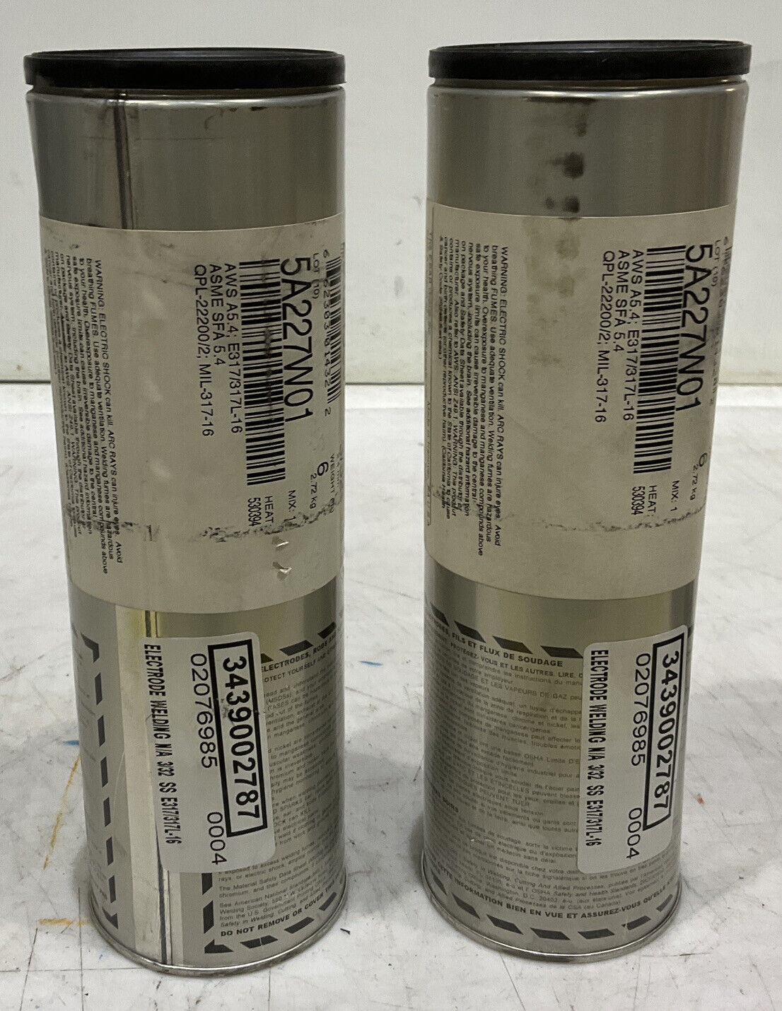 ESAB ARCALOY 317L-16 251243309 3/32 WELDING ELECTRODE 6LB LOT OF 2 373