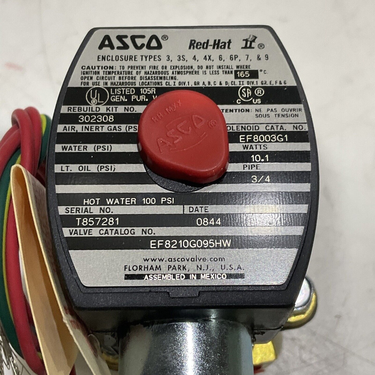 ASCO EF8210G095HW SOLENOID VALVE 2-WAY 3/4 373