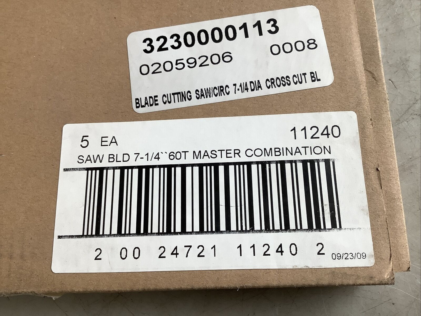 IRWIN 11240 STEEL CIRCULAR SAW BLADE 7-1/4IN 60T 373 - QTY 5