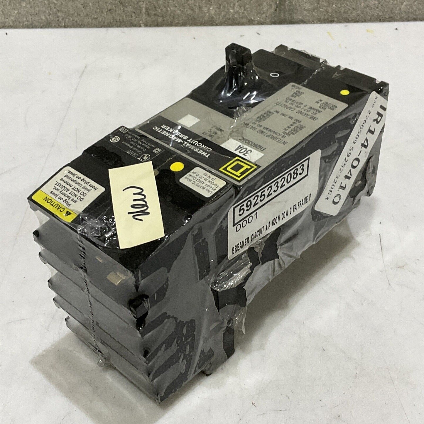 SQUARE D FH26030AC THERMAL-MAGNETIC CIRCUIT BREAKER 30A 60HZ 600VAC 250VDC 373