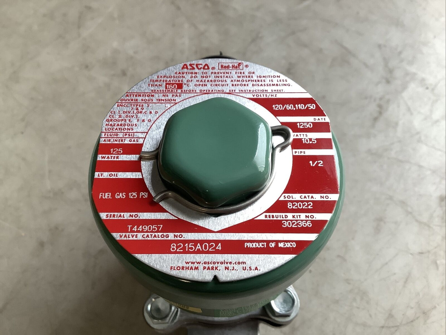 ASCO 8215A024 SOLENOID VALVE 1/2IN 373