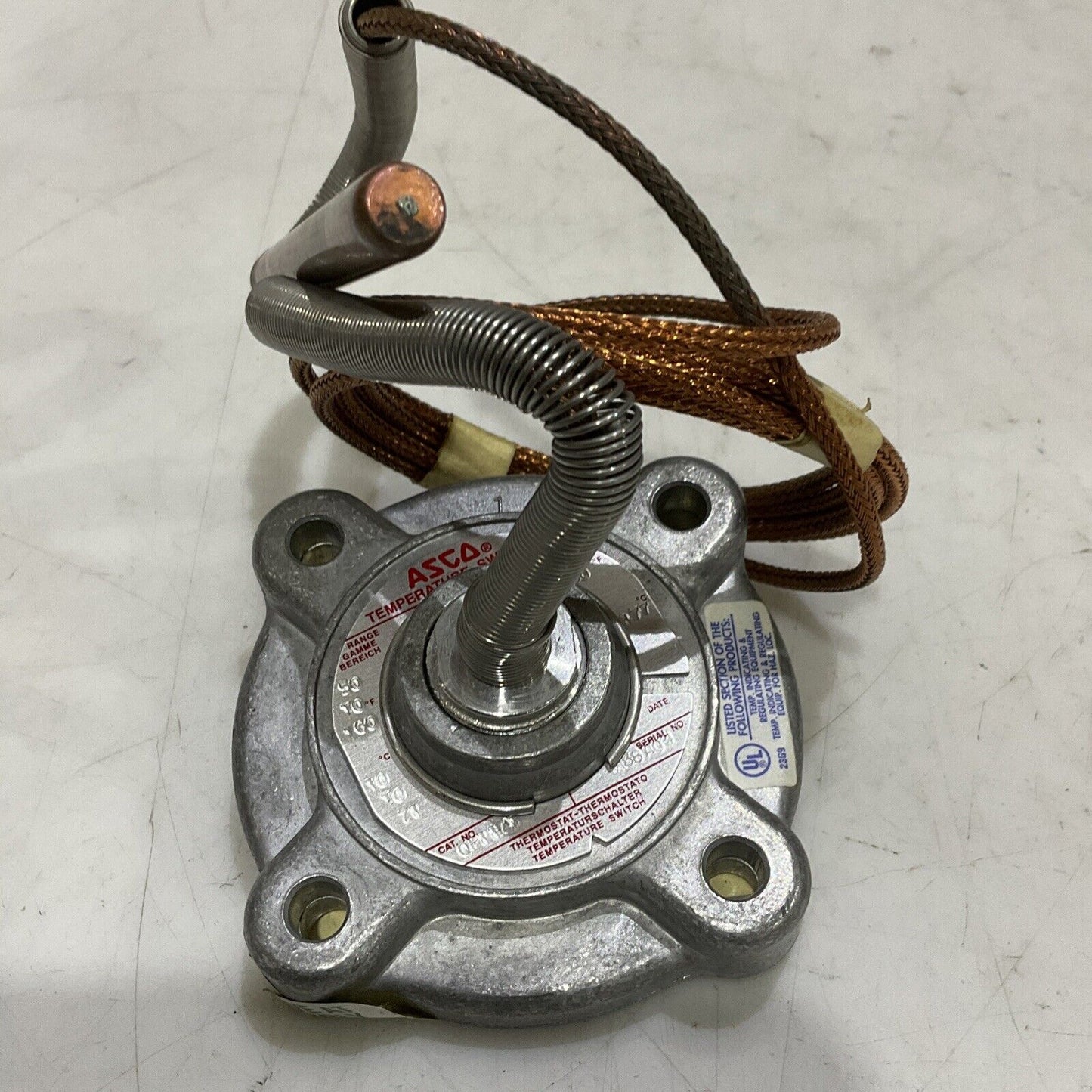 ASCO A0438W QF11A1 TEMPERATURE TRANSDUCER 10 TO 71 C 50 TO 160F 373