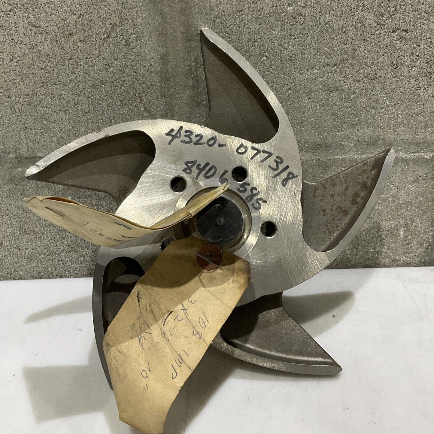 THE DURIRON COMPANY CY36862A PUMP IMPELLER 7-1/4" 316 SS 5-VANE 373