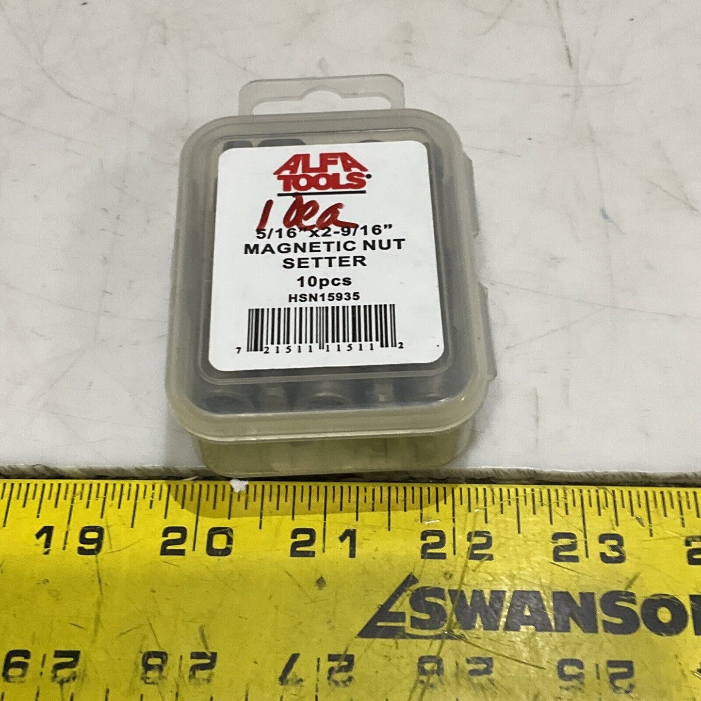 AFLA TOOLS HSN15935 MAGNETIC NUT SETTER 5/16”X 2-9/16” LOT OF 10 373