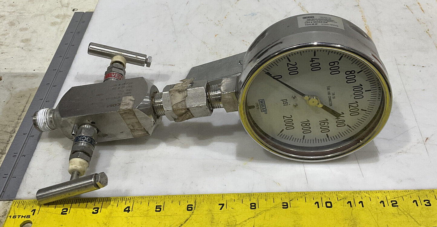 TESCOM M25VIS-44-HD BLOCK AND BLEED NEEDLE VALVE 0-2000 PSI 881