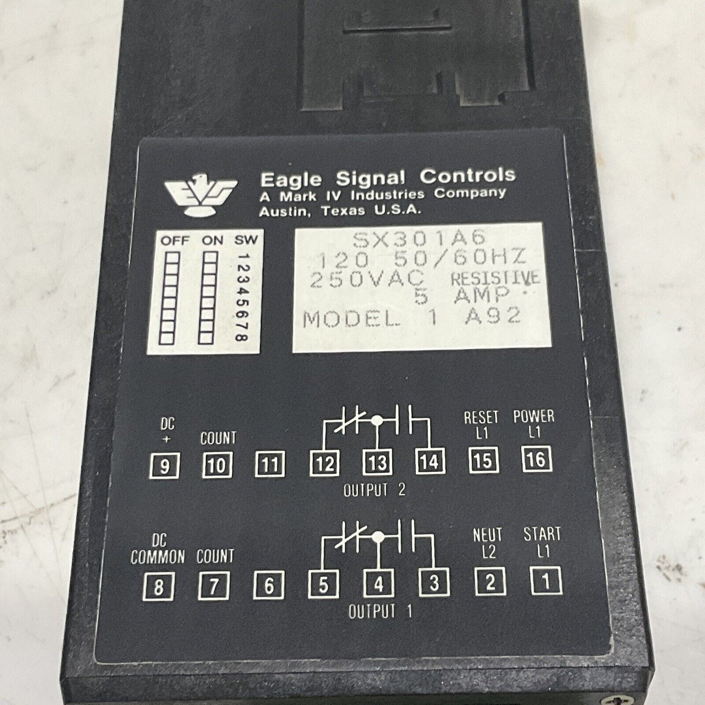 EAGLE SIGNAL CONTROL 1 A92 SX301A6 COUNT CONTROL COUNTER SX300 373