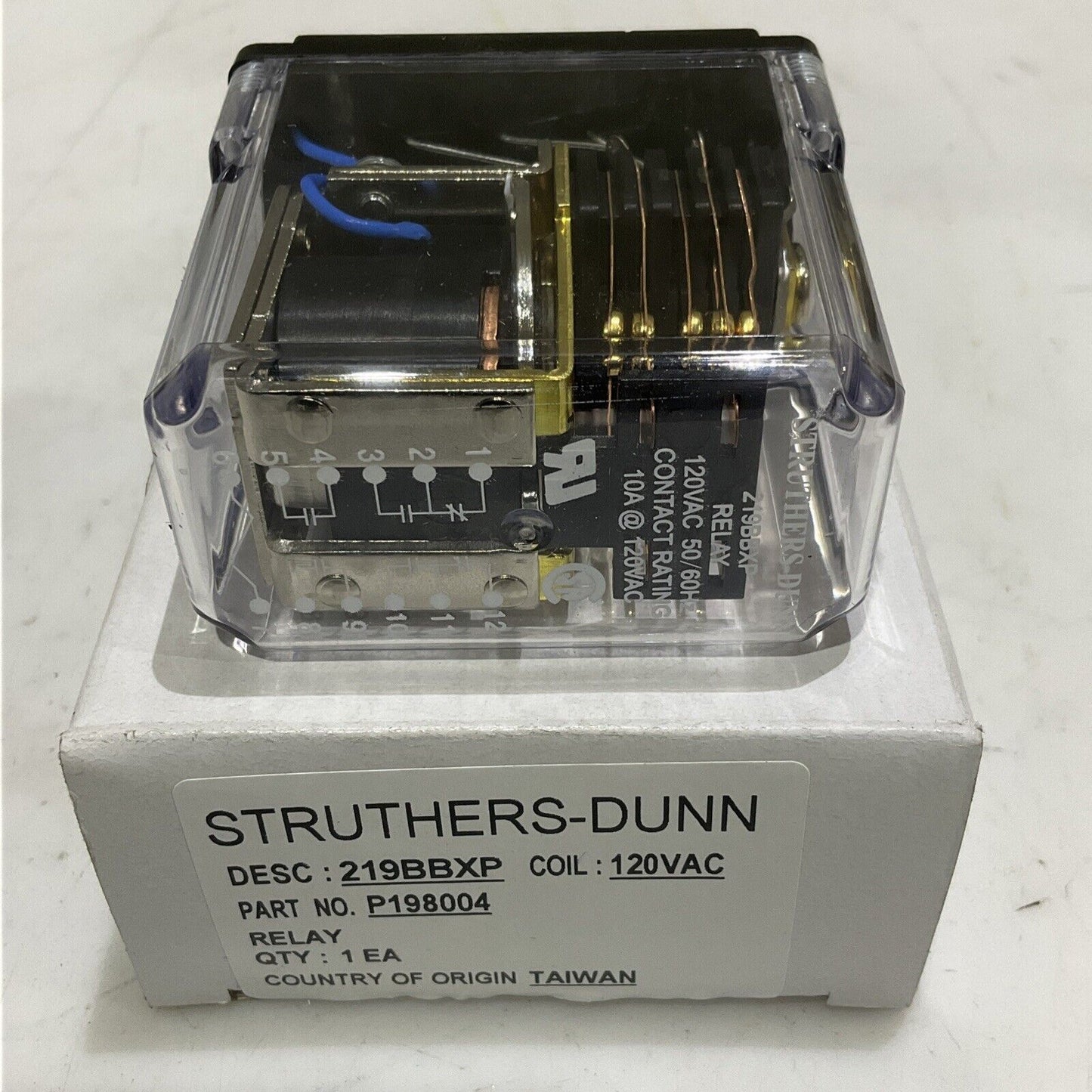 STRUTHERS-DUNN 219BBXP P198004 RELAY 50/60HZ 10A 120VAC LOT OF 4 373