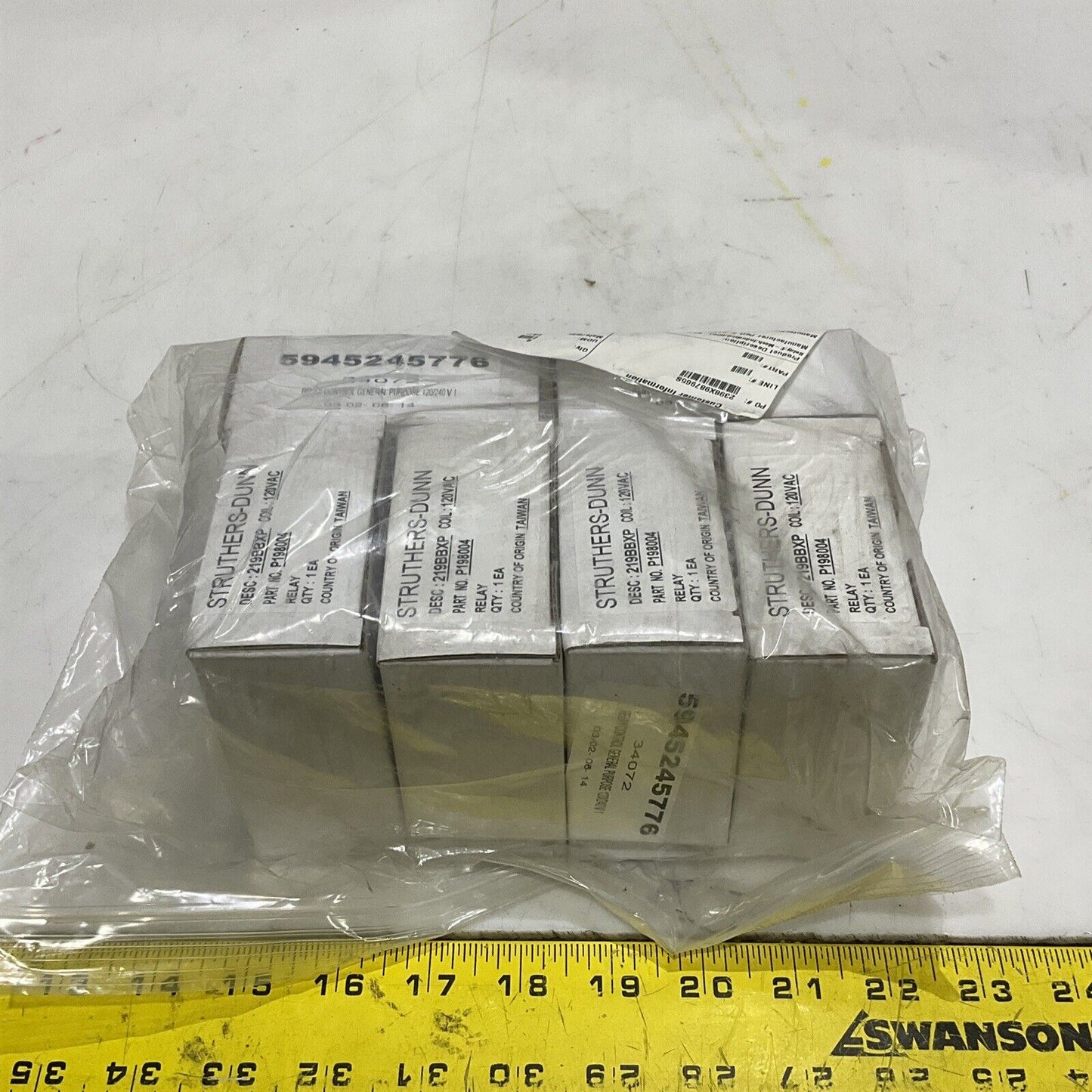 STRUTHERS-DUNN 219BBXP P198004 RELAY 50/60HZ 10A 120VAC LOT OF 4 373