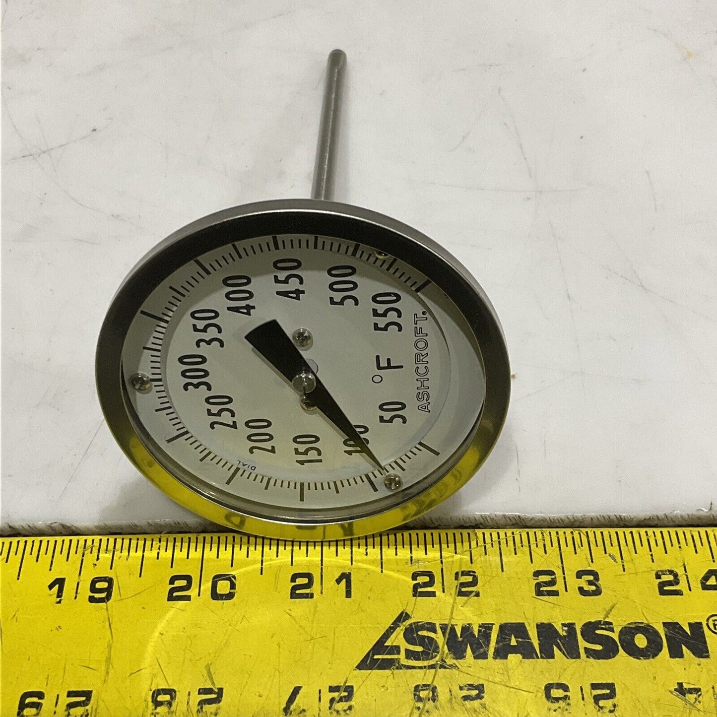 ASHCROFT 10055916-57 BIMETAL THERMOMETER 3” 1/2” NPT 50/550F 373