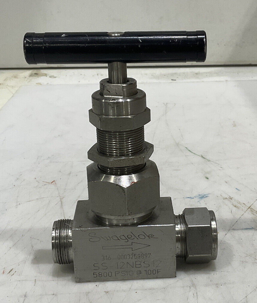 SWAGELOK SS-12NBS12 UNION BONNET NEEDLE VALVE 373