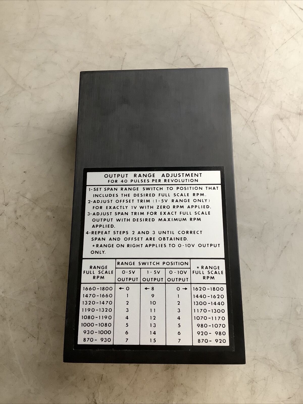 STOCK 1210-V 1-Z4746 TACHOMETER 373