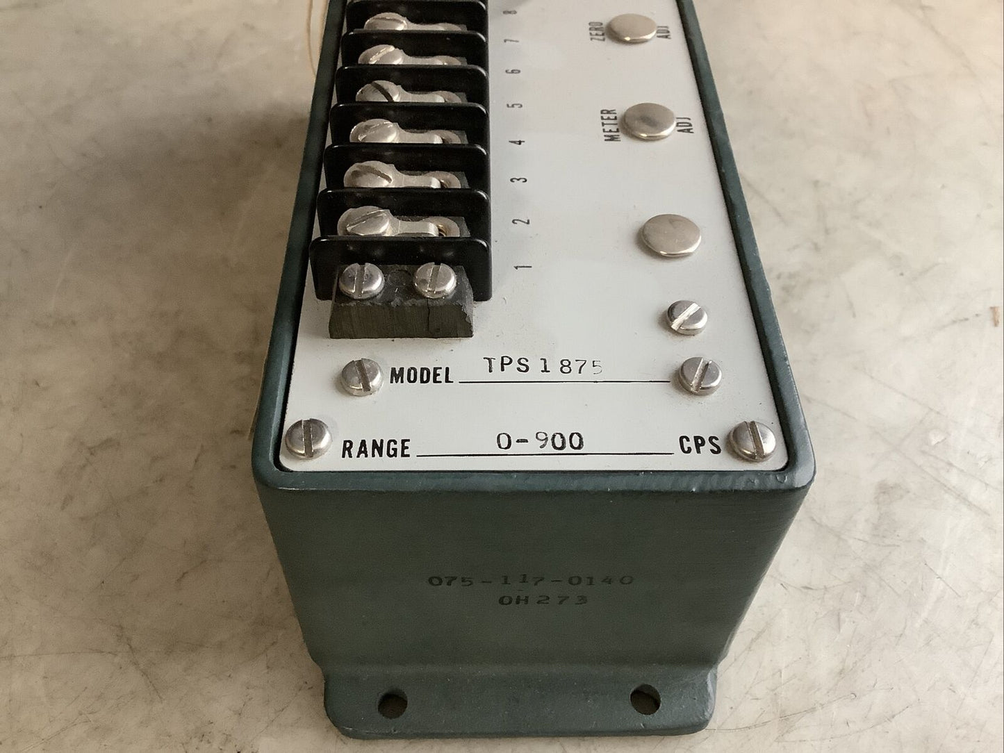 AIRPAX ELECTRONICS TPS1875 ELECTRIC CONTROL TACHOMETER 0-900CPS 373