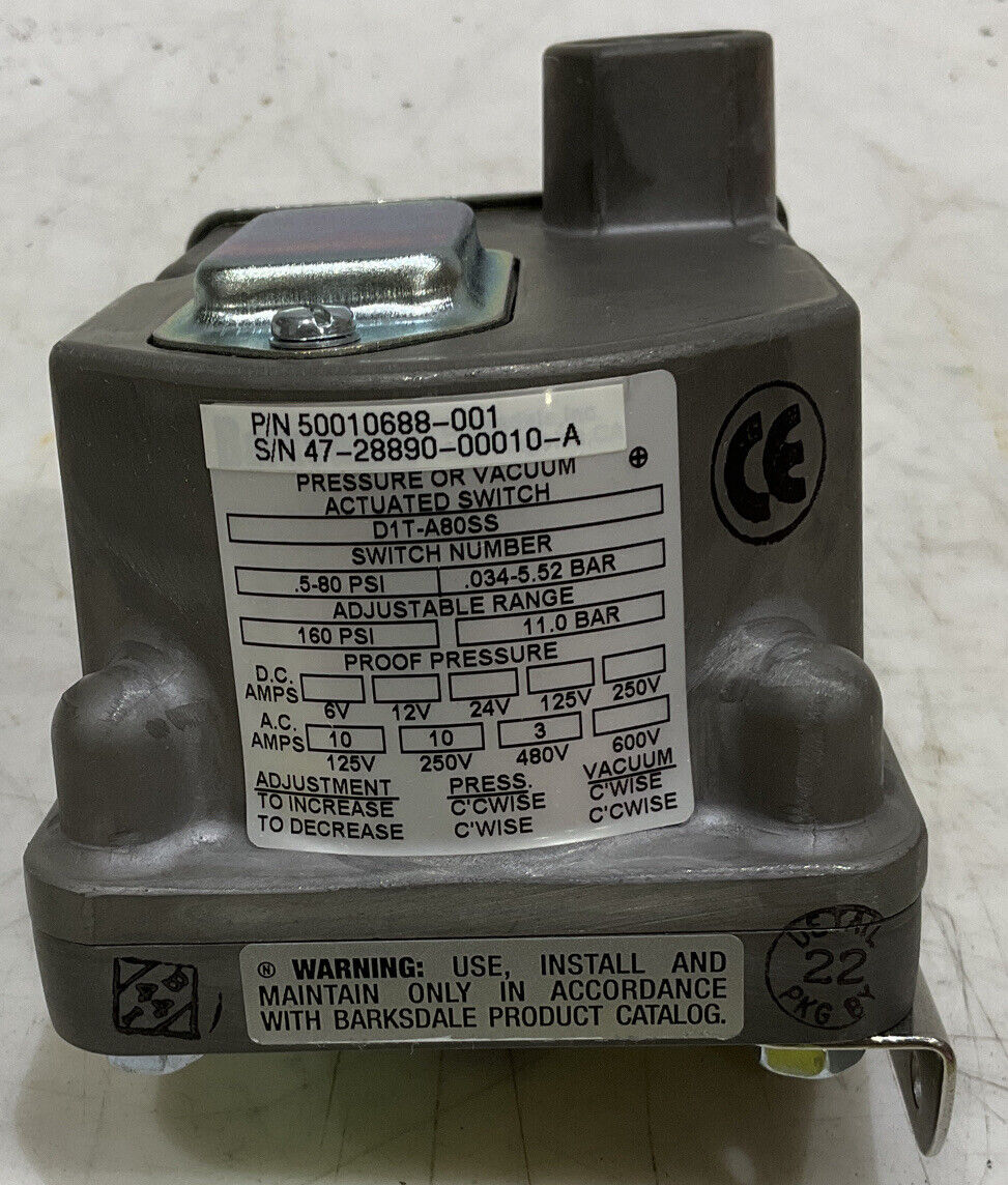 BARKSDALE 50010688-001 PRESSURE SWITCH 969