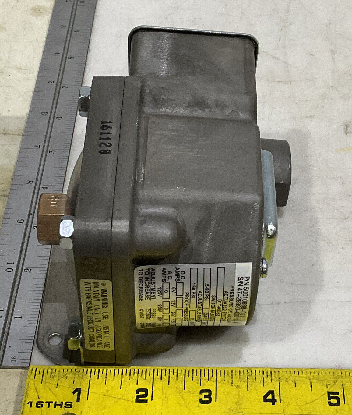 BARKSDALE 50010688-001 PRESSURE SWITCH 969
