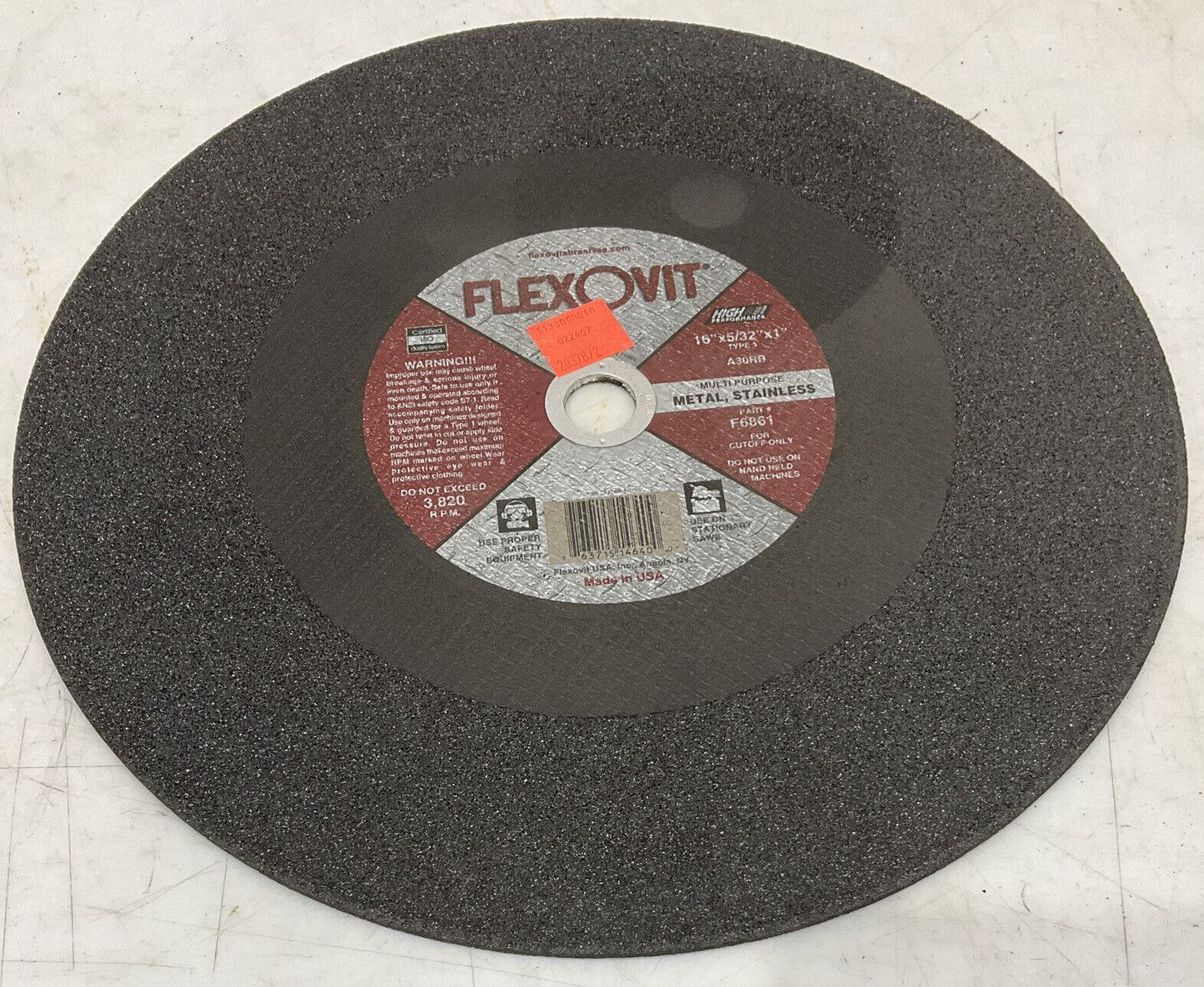 FLEXOVIT F6861 CUTOFF WHEEL LOT OF 3 881
