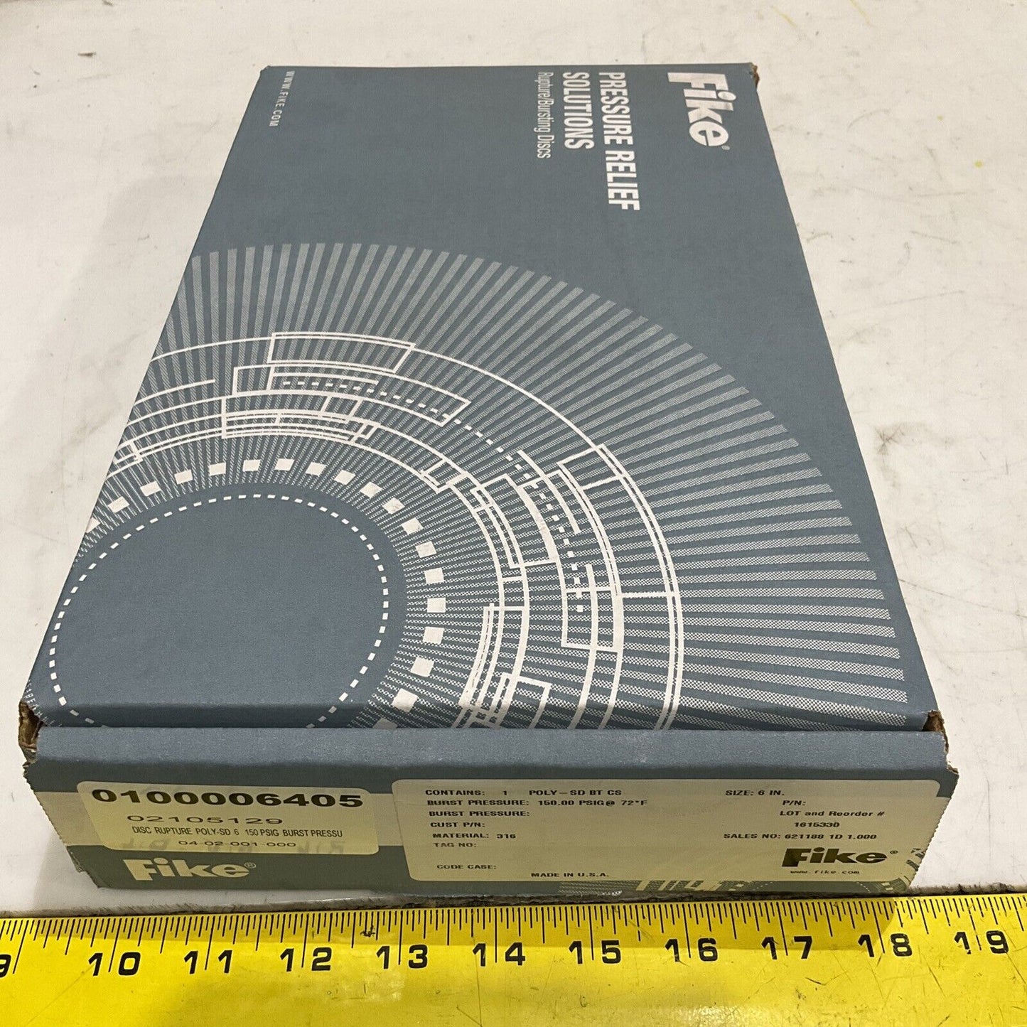 FIKE POLY-SD BT CS RUPTURE DISC 150 PSIG 72 F 316 373