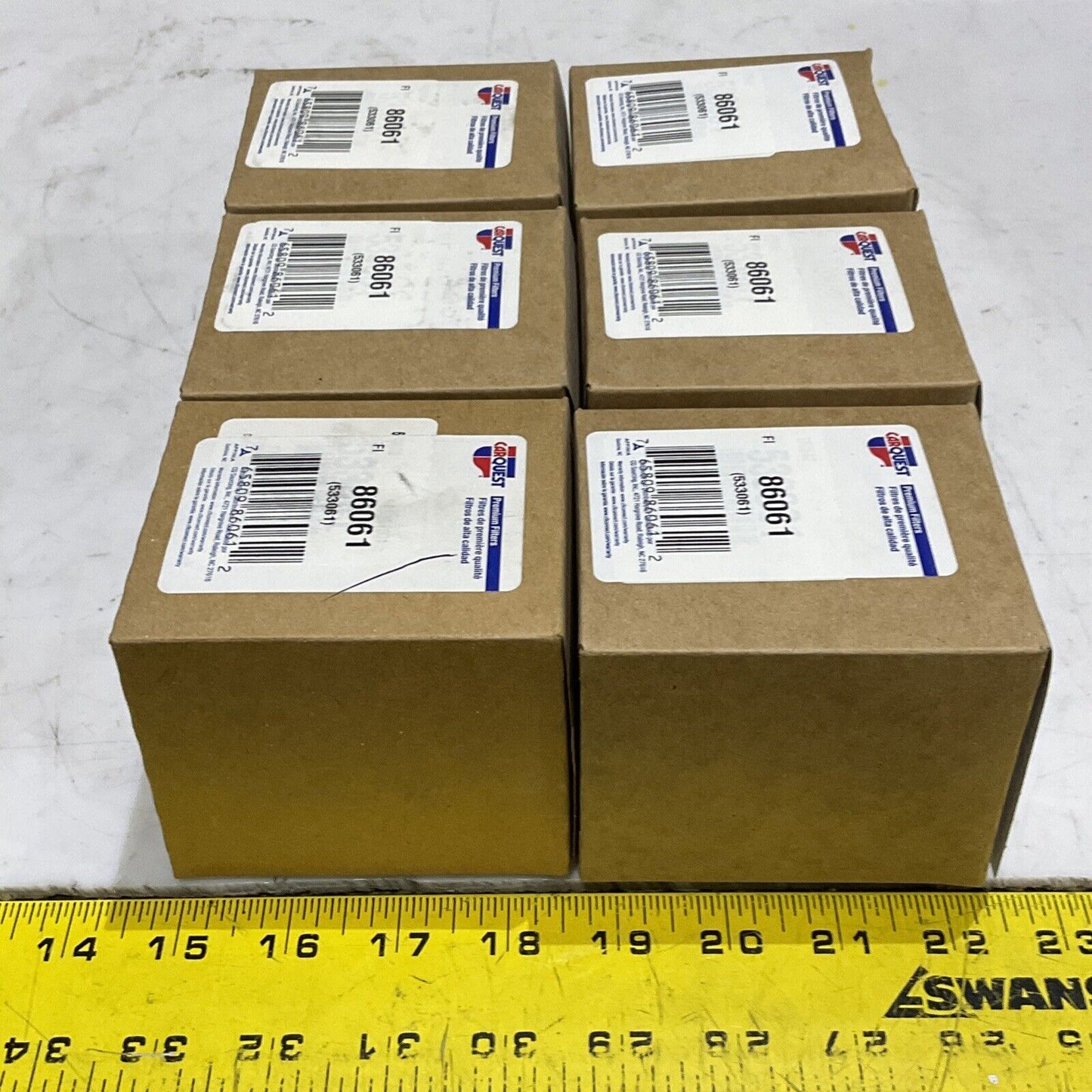 CARQUEST 86061 P533061 FUEL FILTER ELEMENT LOT OF 6 373