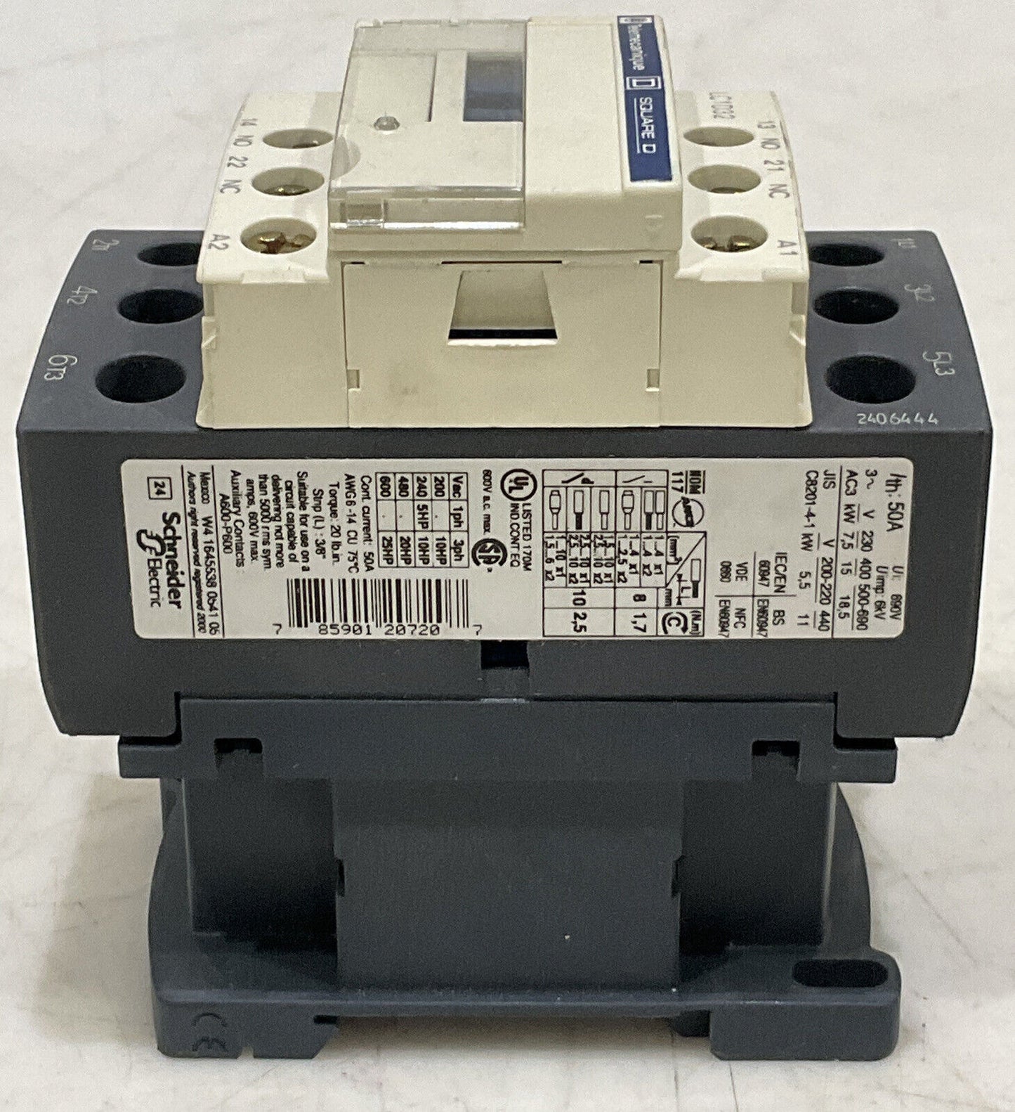 SQUARE D LC1D32 CONTACTOR 881